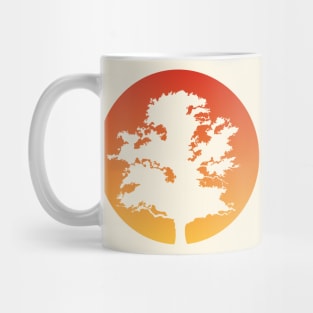 Elegant Tree Silhouette and The Sun III Mug